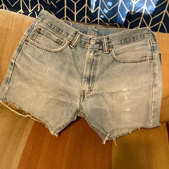 Levi's 505 Light Blue Jean Shorts - Picture 1 of 7